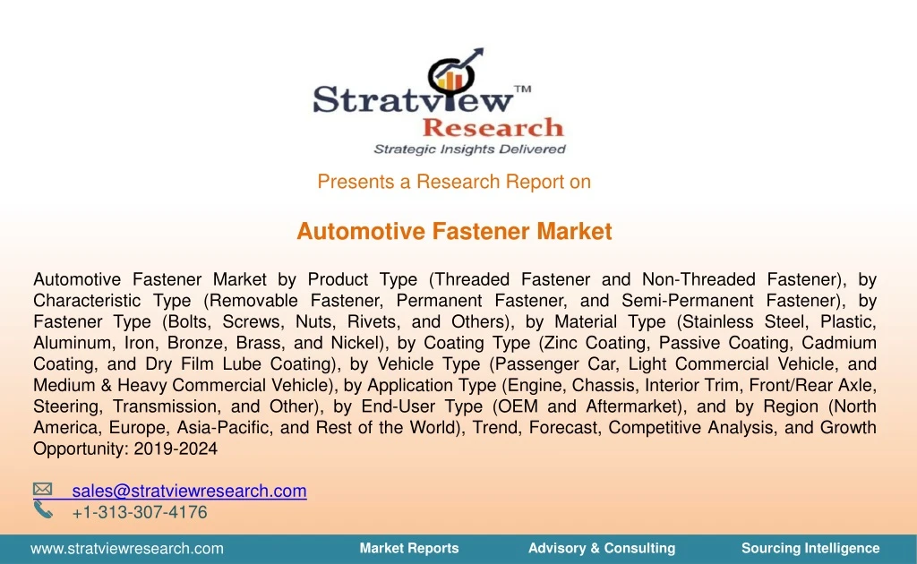 presents a research report on automotive fastener
