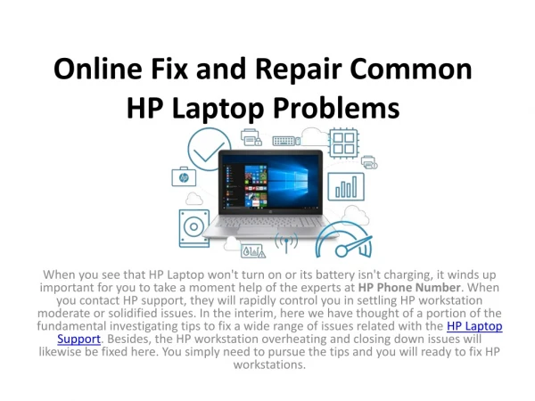 Online Fix and Repair Common HP Laptop Problems
