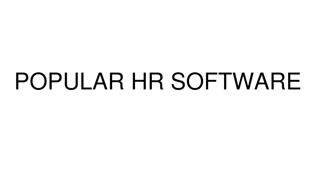 popular hr software