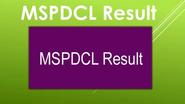 MSPDCL Result 2019- Download MSPDCL Group C & D Result & Cut Off