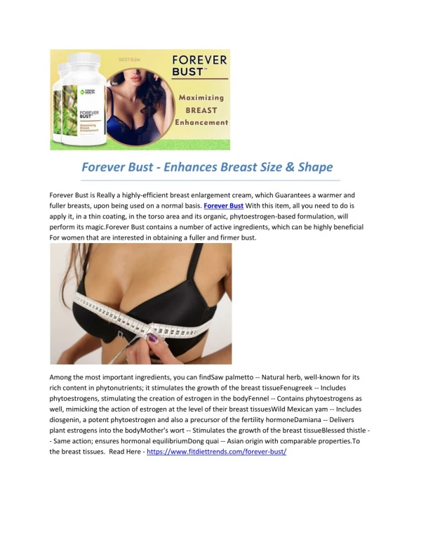 Forever Bust - Increase The Size Of Your Breasts