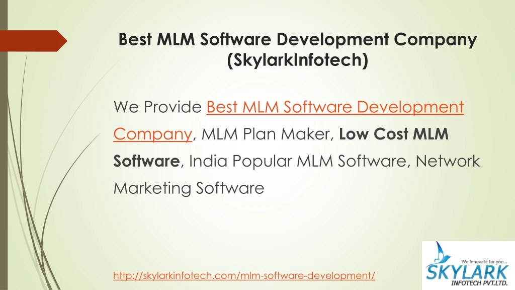 best mlm software development company skylarkinfotech