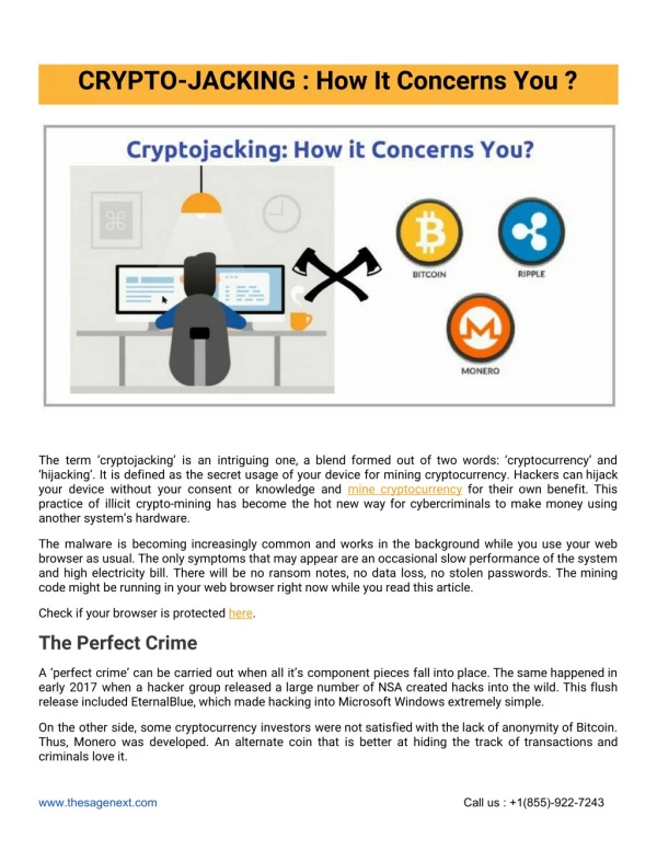 Cryptojacking: How It Concerns You?
