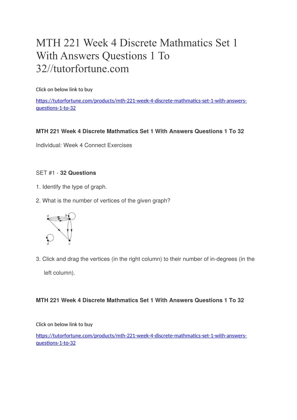 mth 221 week 4 discrete mathmatics set 1 with