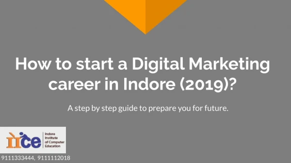 How to start a Digital Marketing career in Indore (2019)?