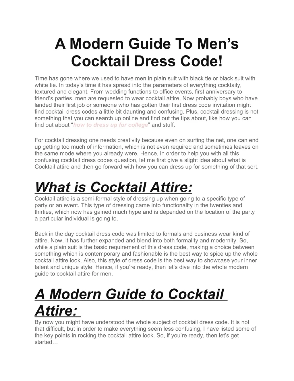 a modern guide to men s cocktail dress code