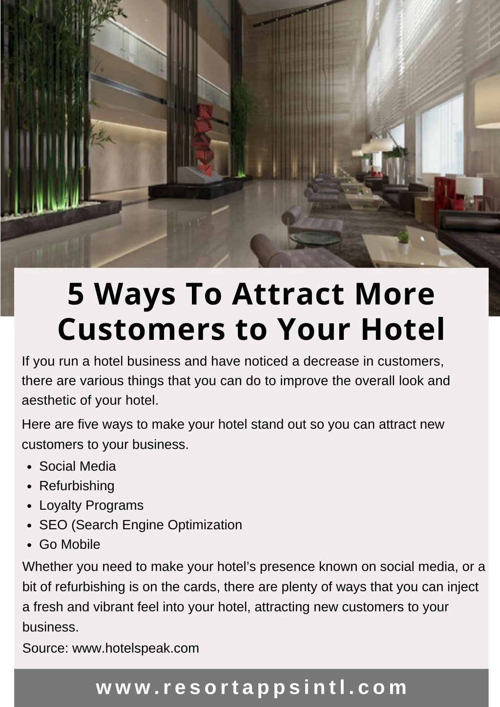 5 ways to attract more customers to your hotel
