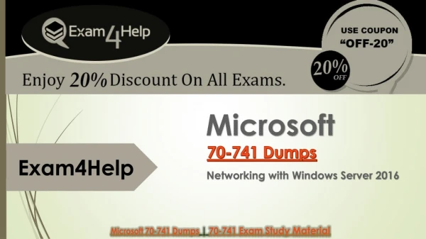 What Everyone Ought To Know About Microsoft 70-741 Dumps | Exam4help?