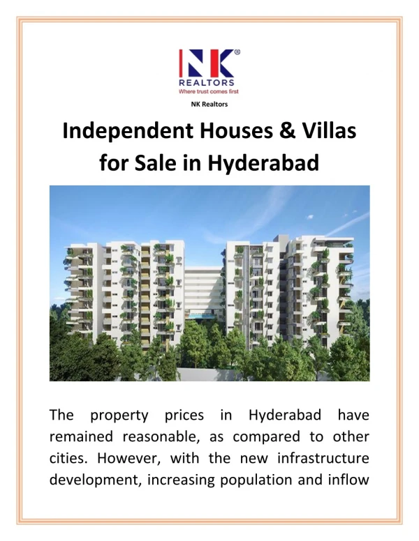 Independent Houses & Villas for Sale in Hyderabad