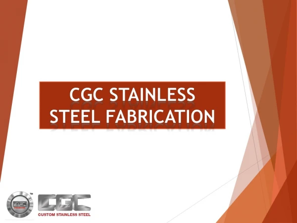 Custom Stainless Steel Fabrication Melbourne | CGC Stainless Steel