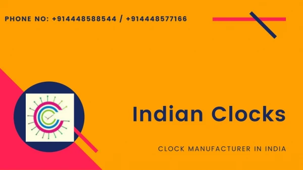 Clock Manufacturer in India - indianclocks.com