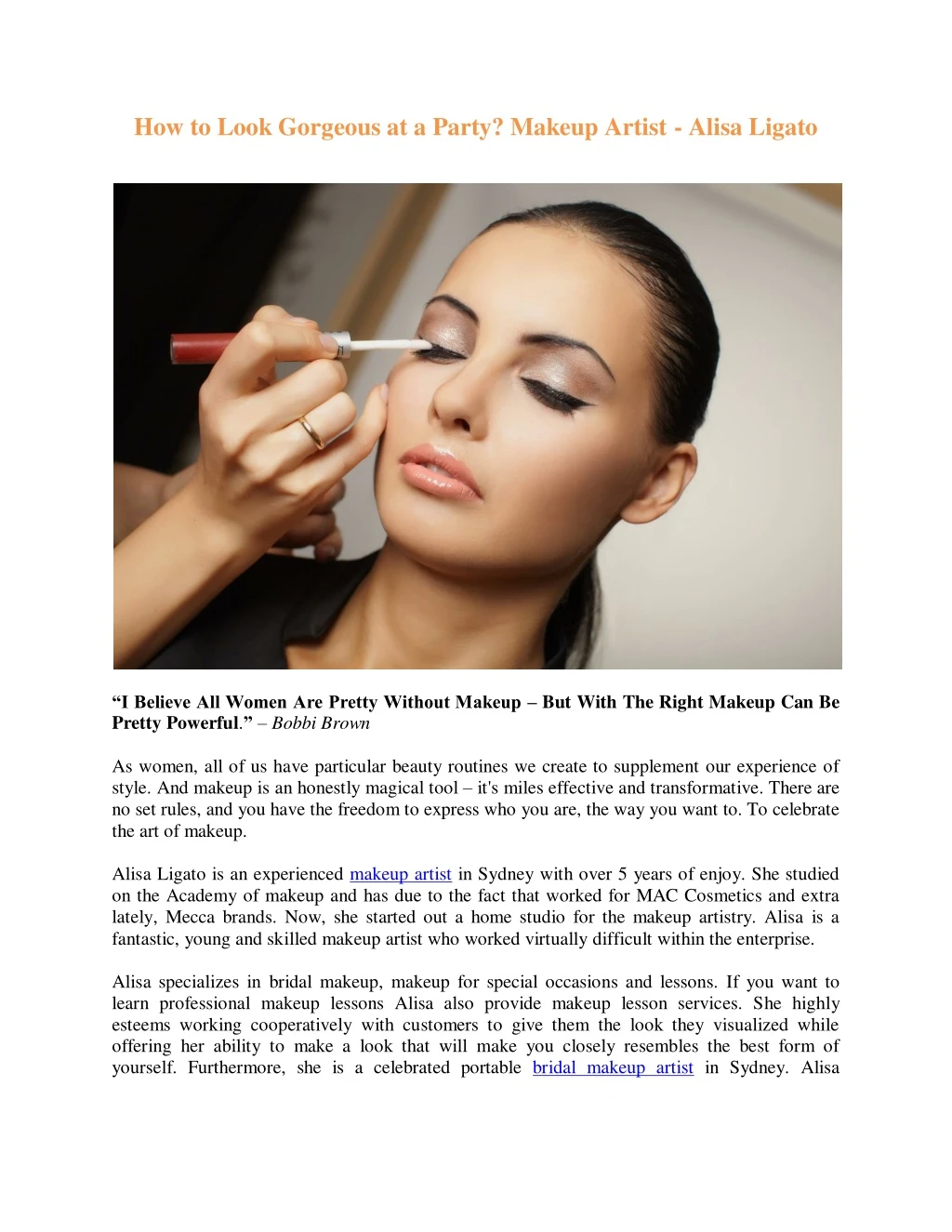 how to look gorgeous at a party makeup artist