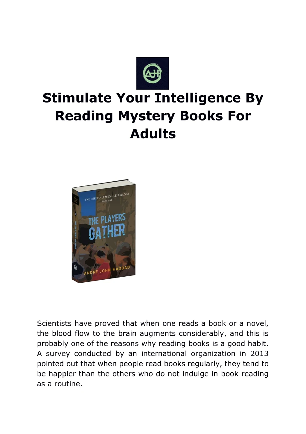stimulate your intelligence by reading mystery