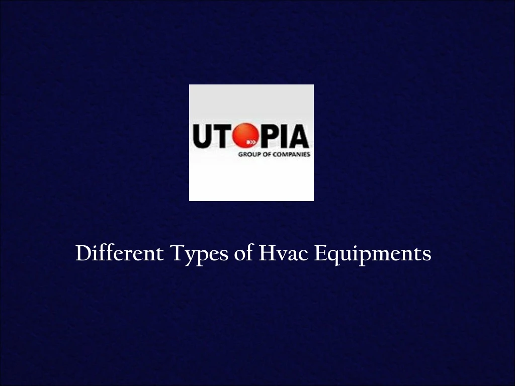 different types of hvac equipments
