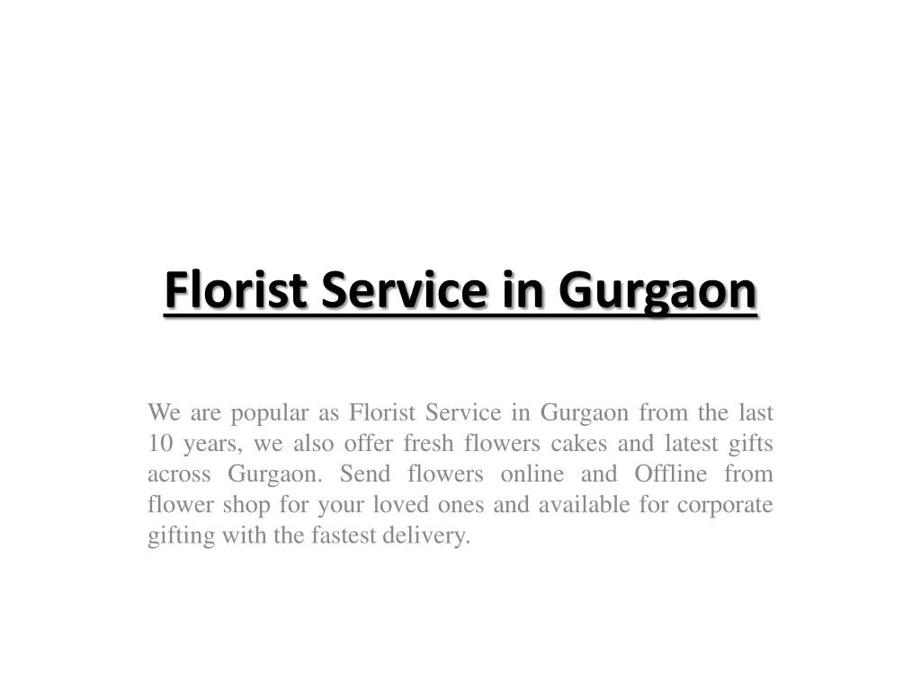 florist service in gurgaon