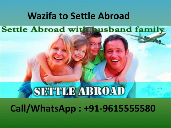 Wazifa to Settle Abroad