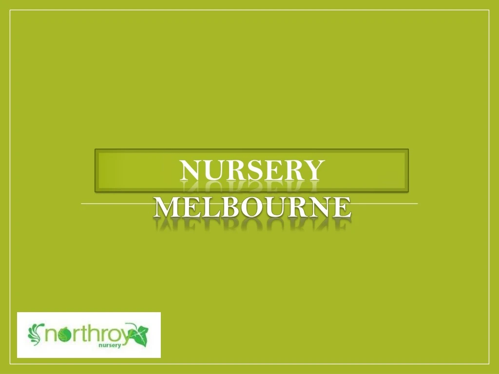 nursery melbourne
