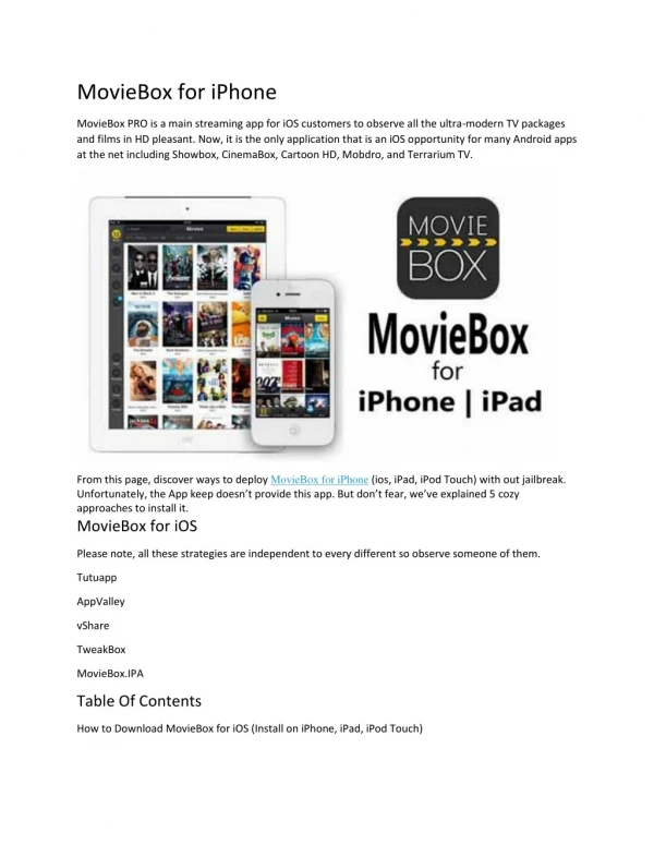 MovieBox for iPhone