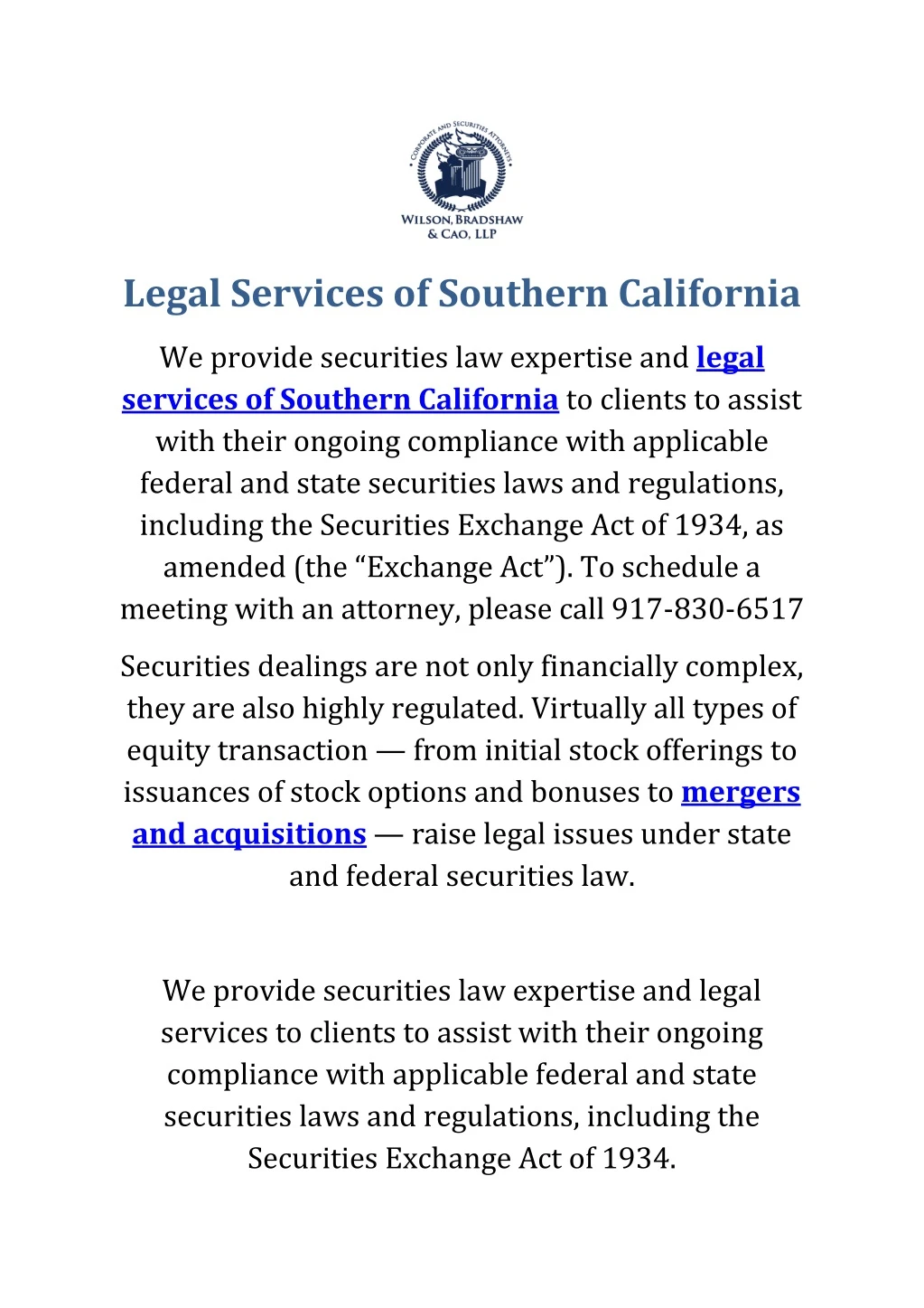 legal services of southern california