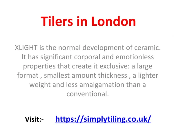 Commercial tiling London