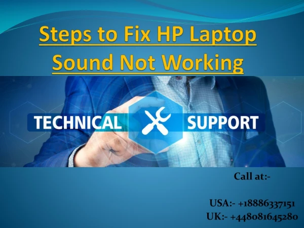 Steps to Fix HP Laptop Sound Not Working