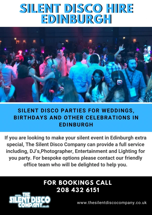 Silent Disco Hire Edinburgh and UK