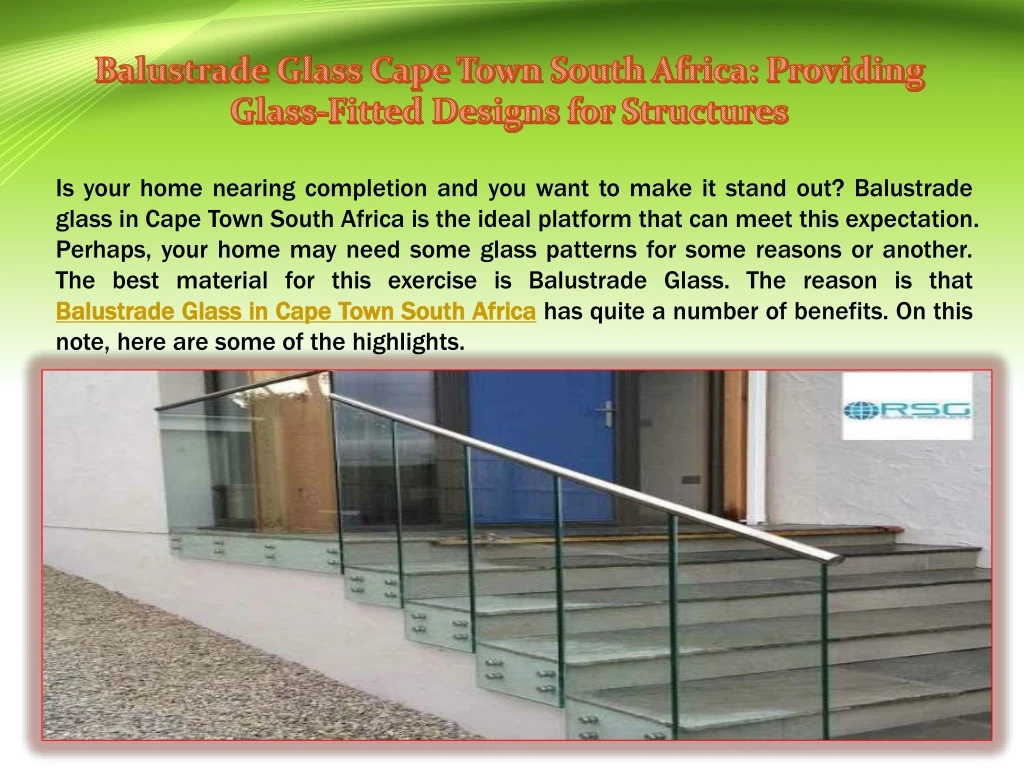 balustrade glass cape town south africa providing
