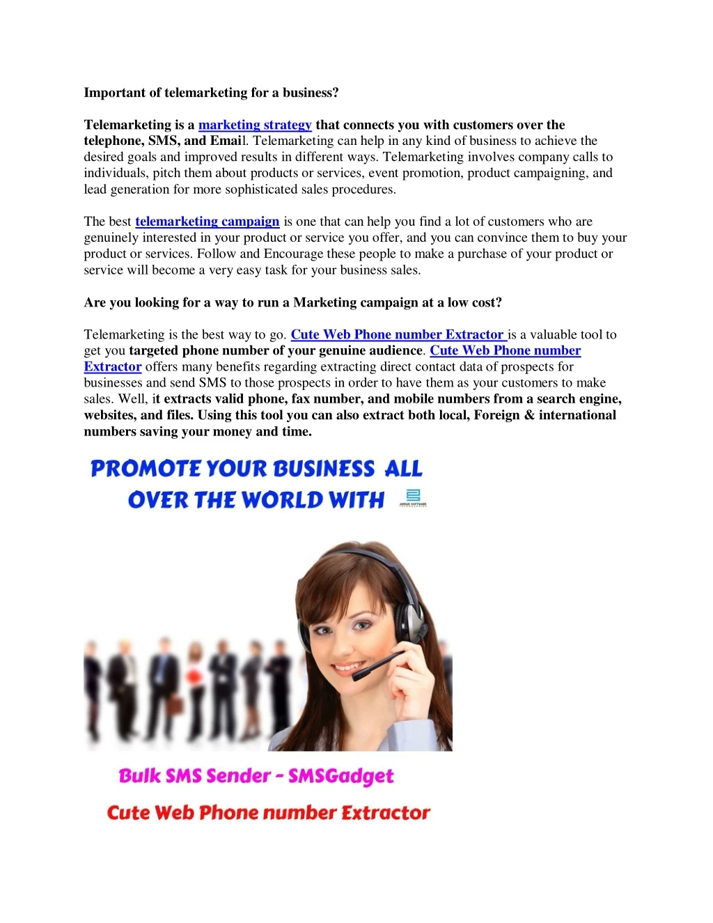 important of telemarketing for a business