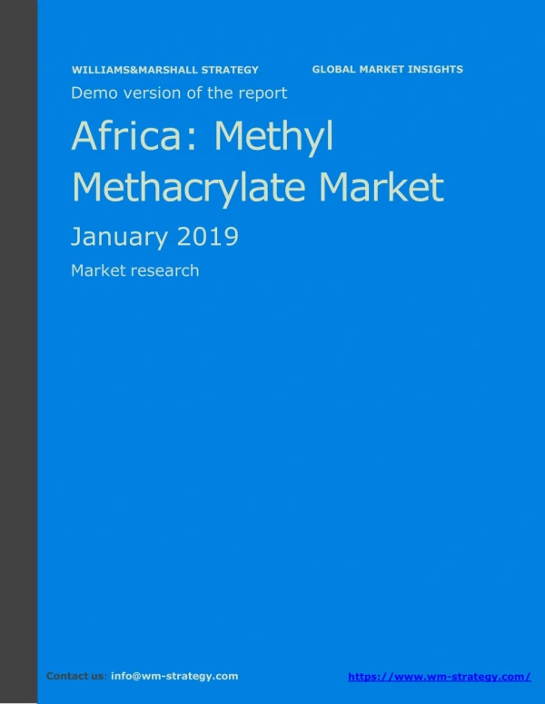 WMStrategy Demo Africa Methyl Methacrylate Market January 2019