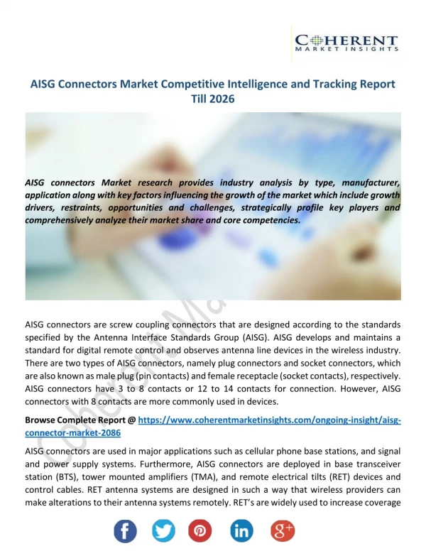AISG Connector Market
