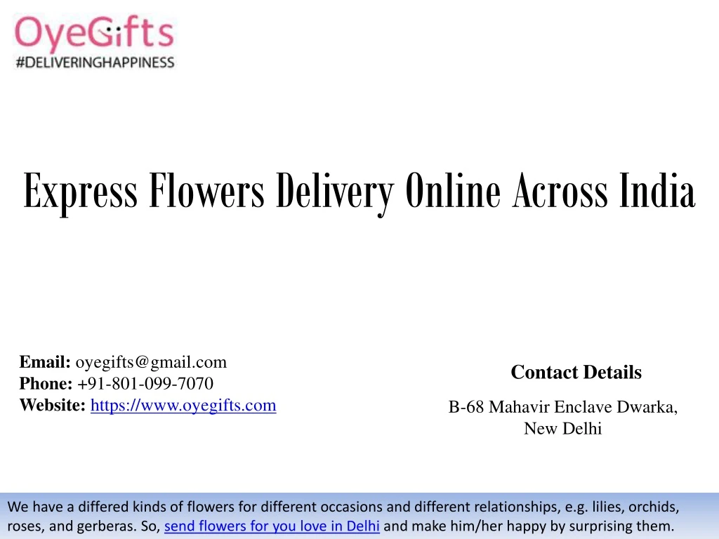express flowers delivery online across india