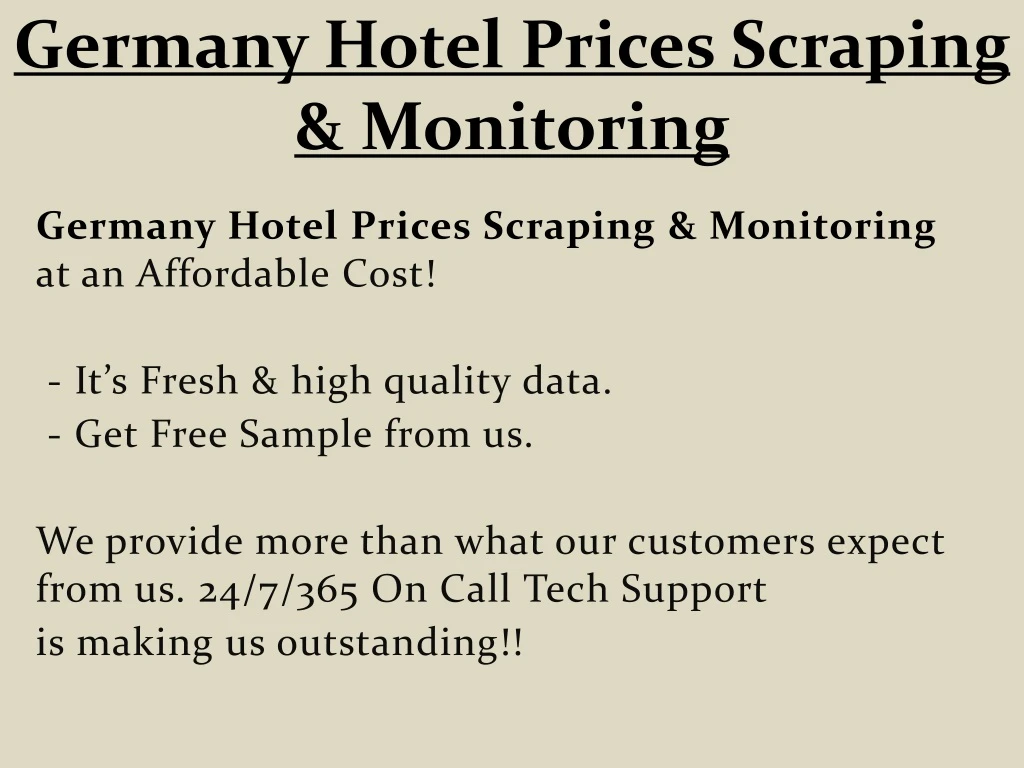 germany hotel prices scraping monitoring