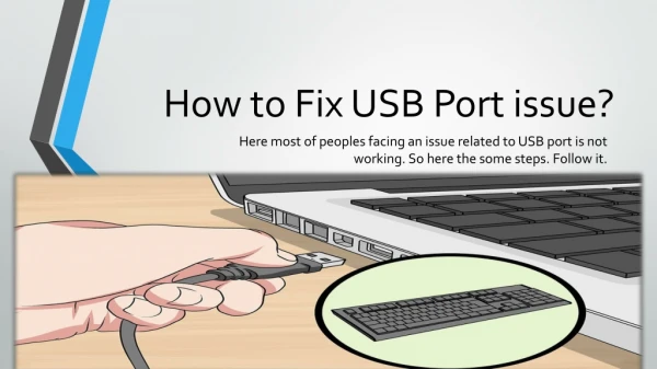 USB Port issue fix With The Help of PPT | Computer Dr.