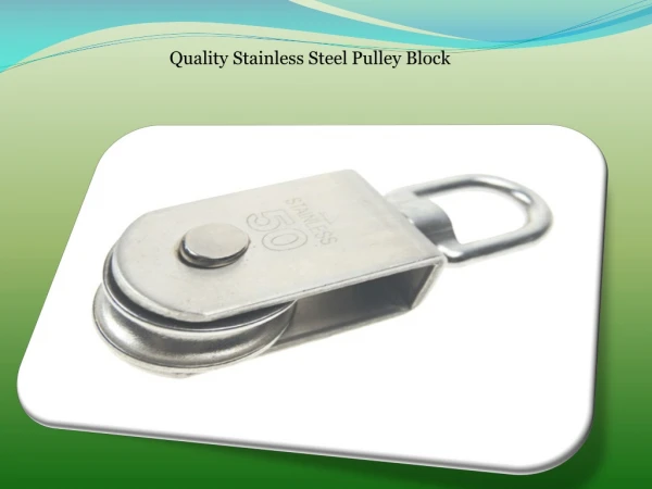 Quality stainless steel pulley block