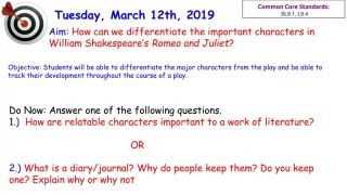 Tuesday, March 12th, 2019 - slide 1