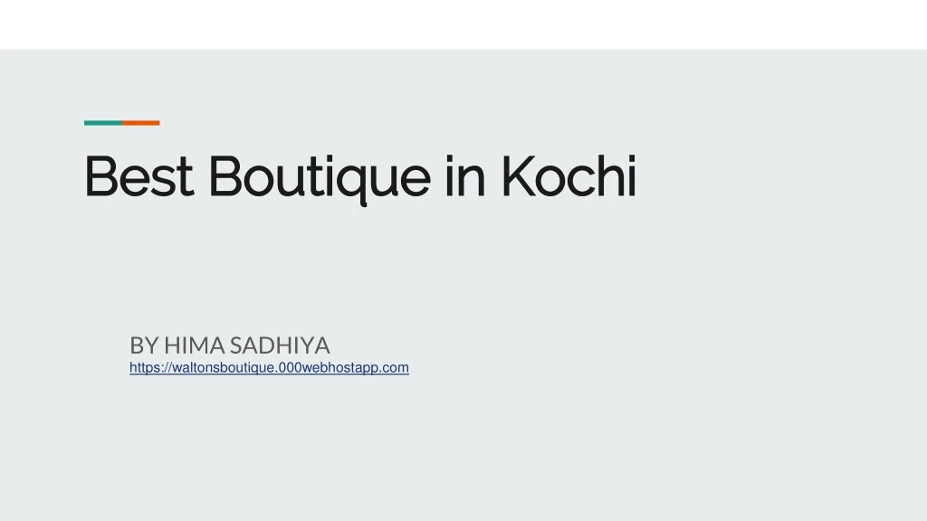 best boutique in kochi