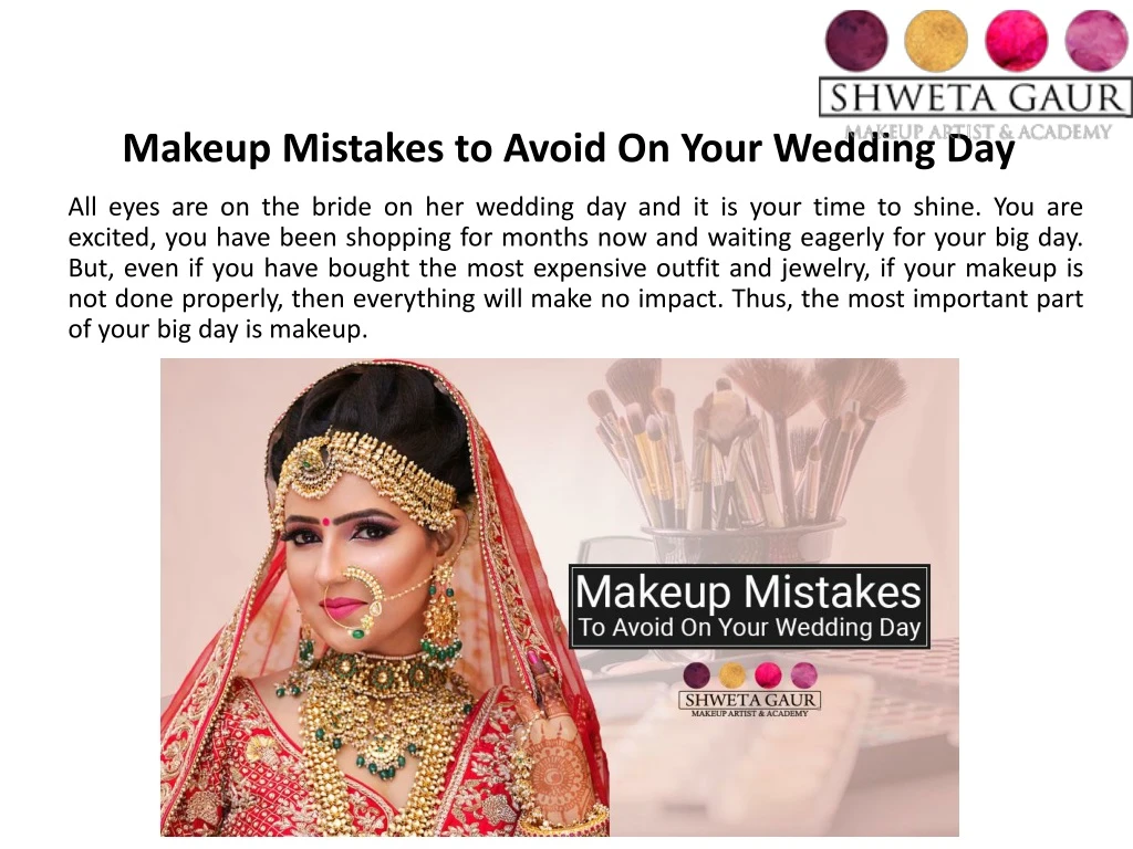 makeup mistakes to avoid on your wedding day