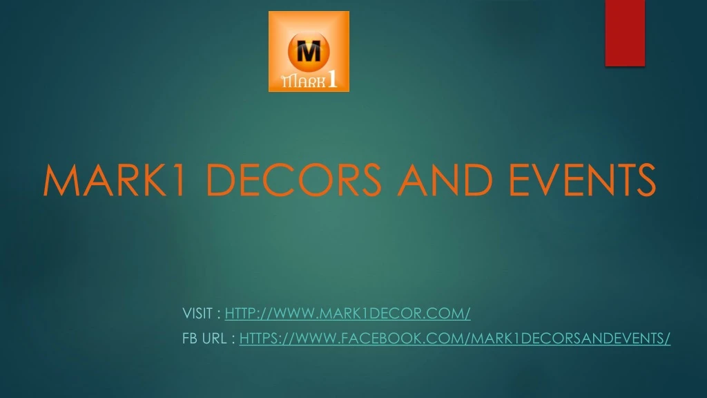 mark1 decors and events