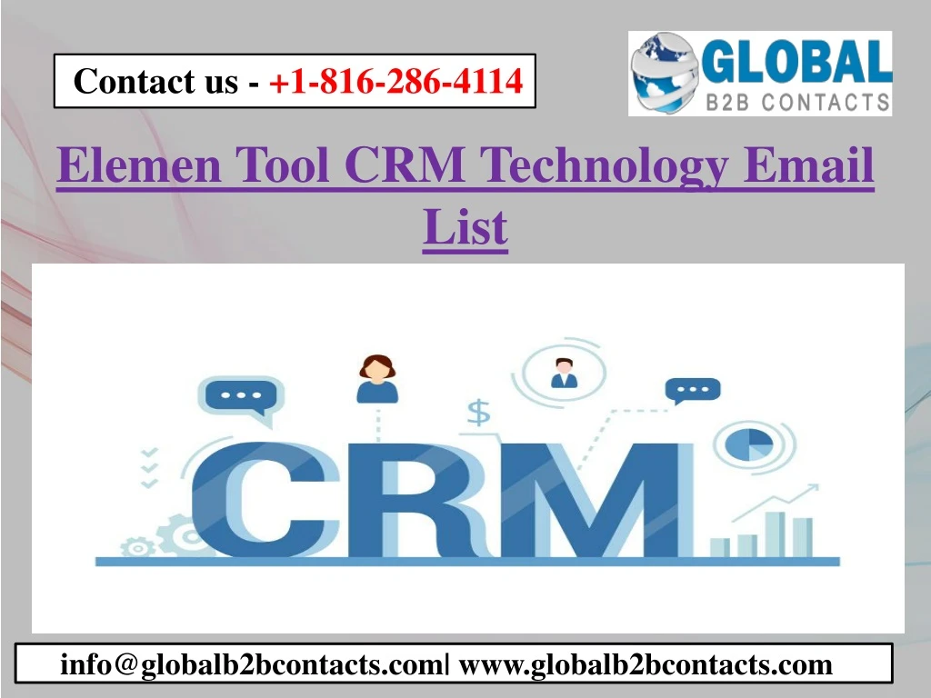 elemen tool crm technology email list