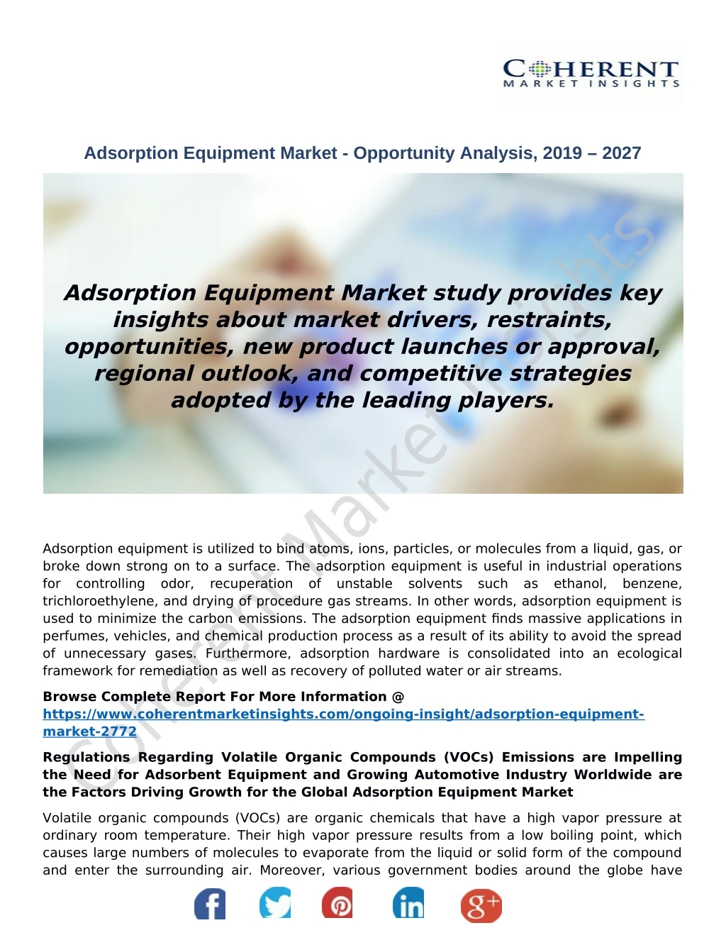 adsorption equipment market opportunity analysis