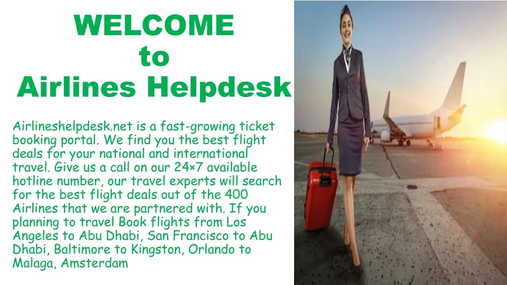 welcome to airlines helpdesk