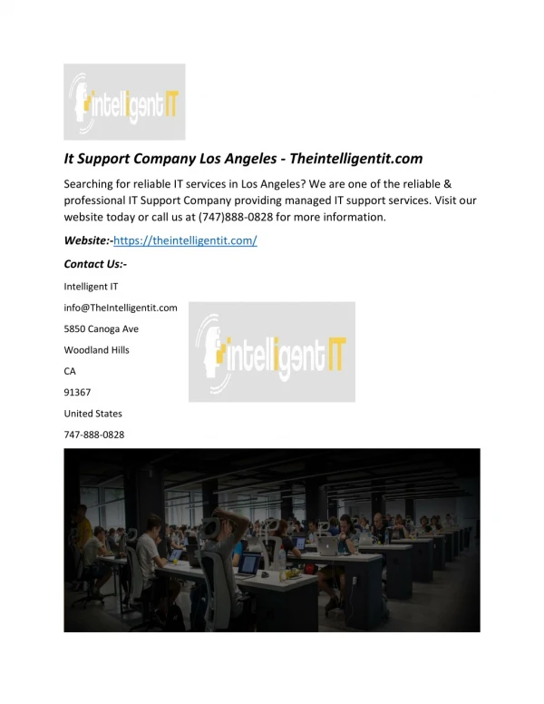 It Support Company Los Angeles - Theintelligentit.com