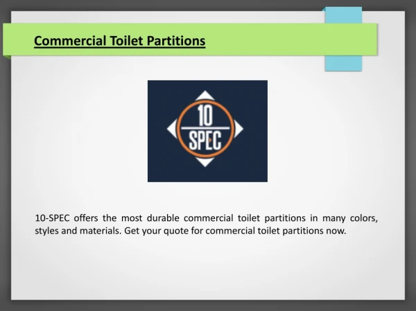 Commercial Toilet Partitions