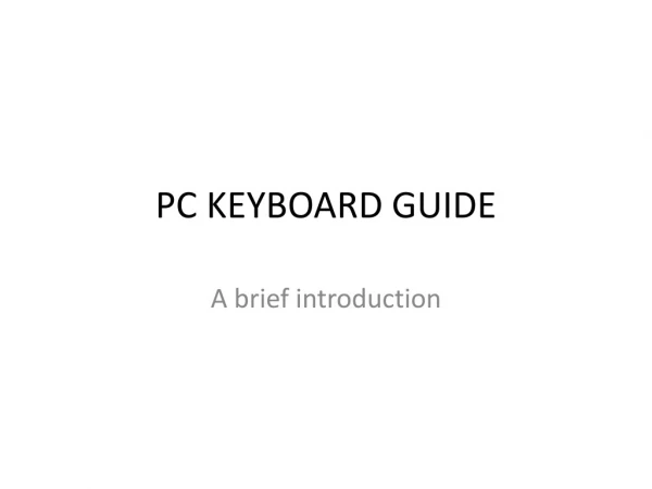 Intro to Keyboard