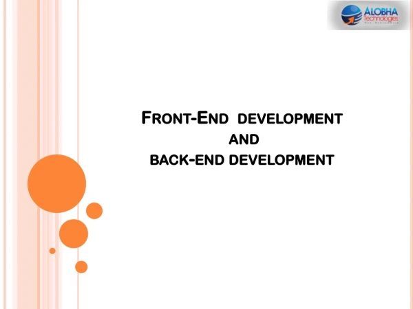 Front-end & Back-end Development Service Company in Noida, India - Alobha Technologies