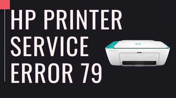 How to Fix HP printer Error 79