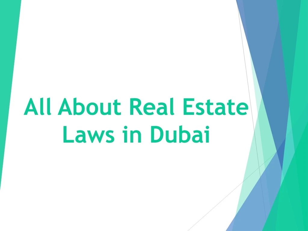 all about real estate laws in dubai