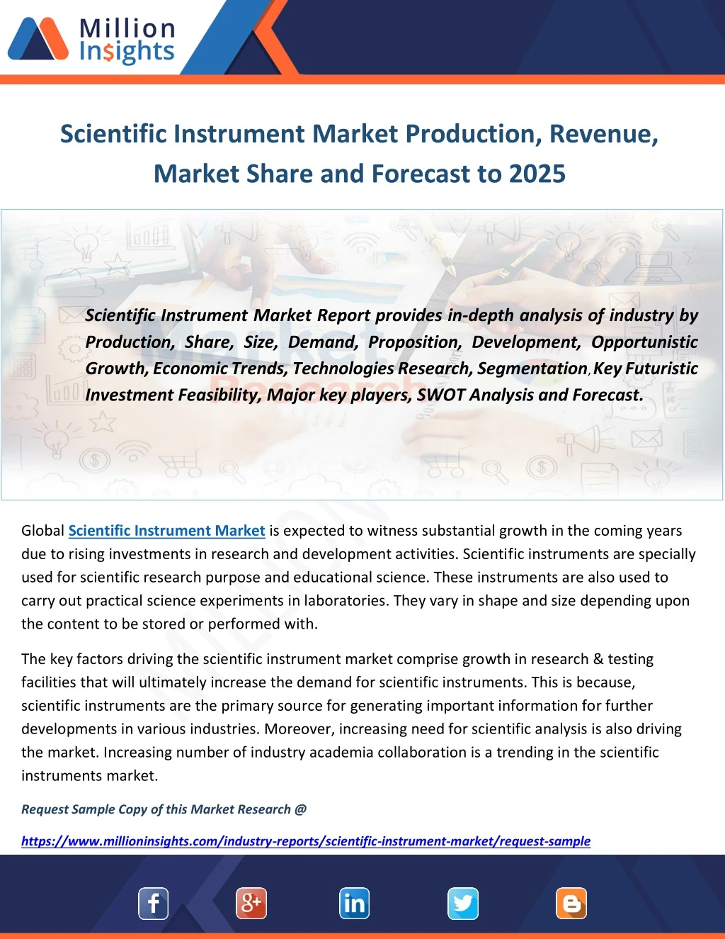 scientific instrument market production revenue