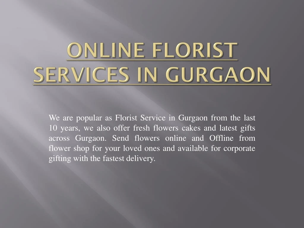 online florist services in gurgaon