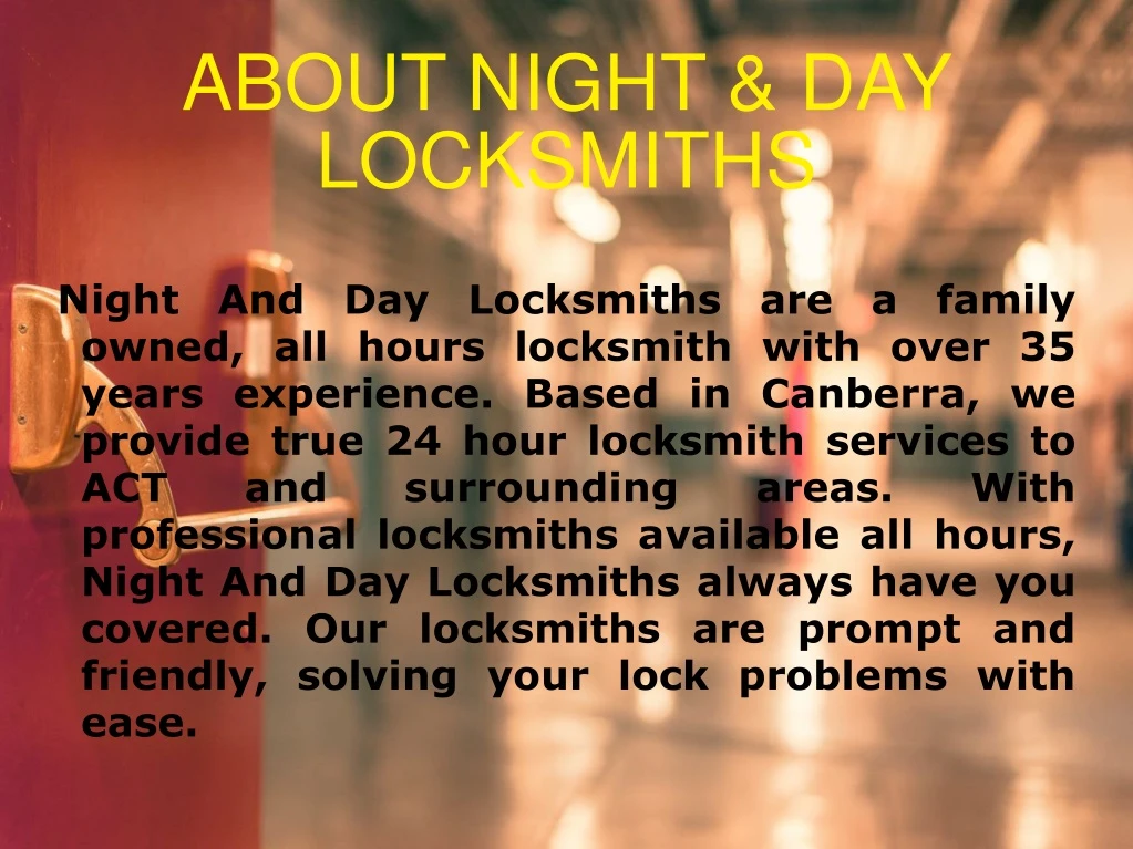 about night day locksmiths